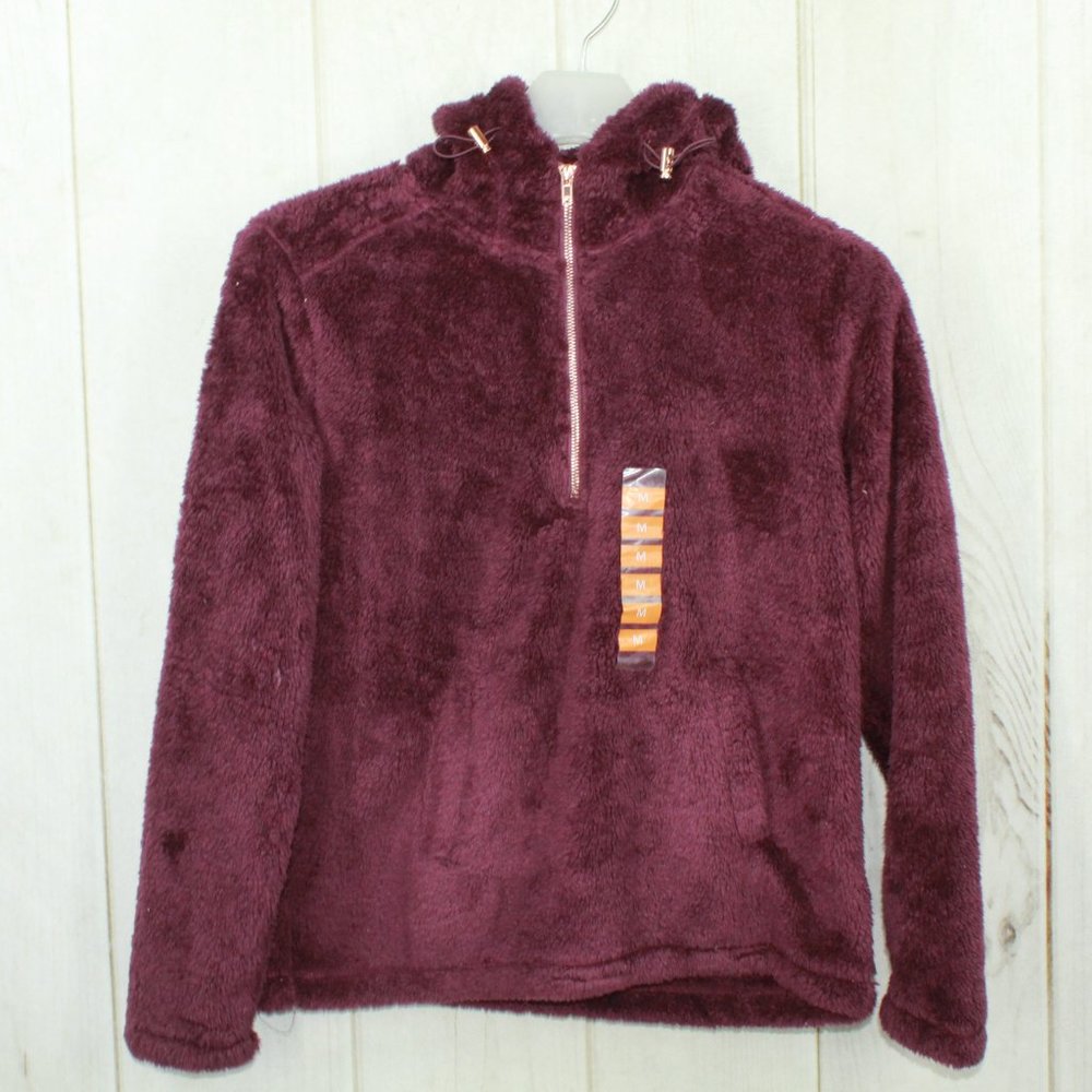 NEW! RBX 100% Polyester 1/4 Zip Sherpa Hooded Pull - Picture 4 of 15
